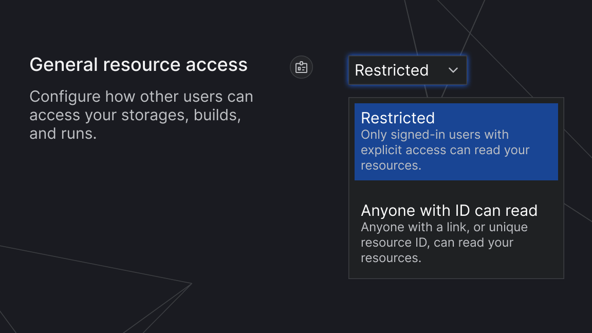 General resource access: improve control over resource sharing