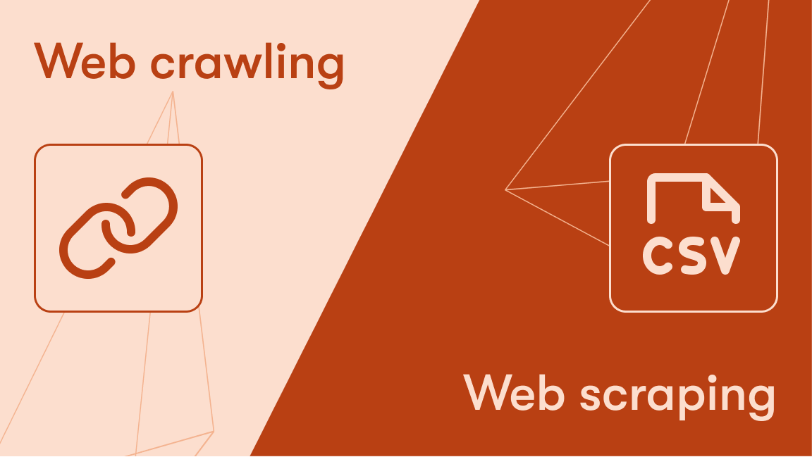 Web crawling vs. web scraping comparison