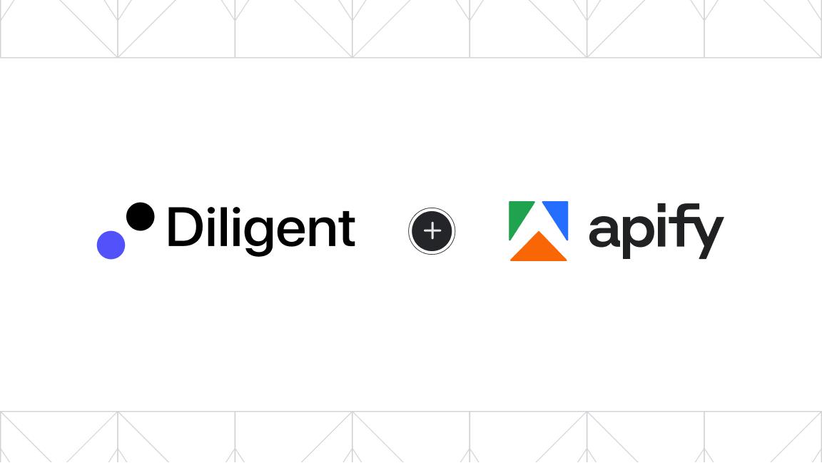 Diligent AI cut costs 30% with 40k monthly runs with Apify