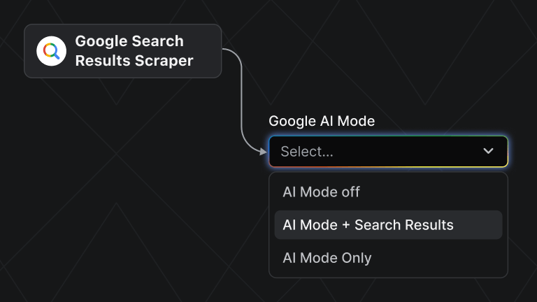 Scrape Google AI Mode, Perplexity, and ChatGPT with Apify's Google Search Results Scraper