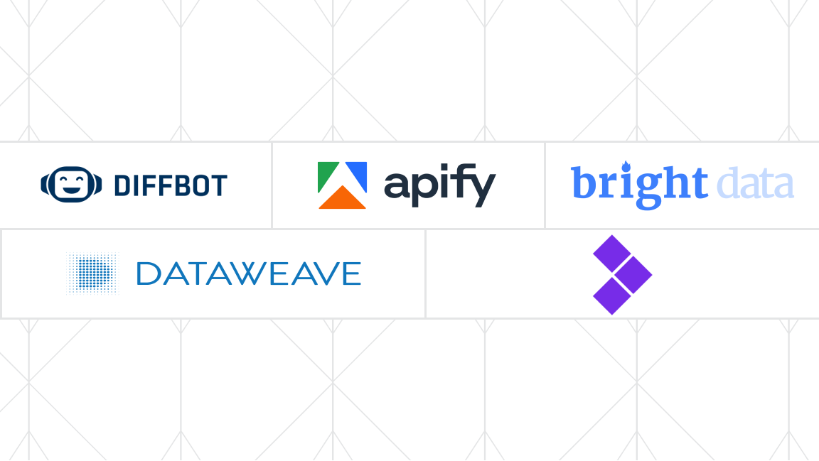 Best e-commerce scrapers: Apify, Dataweave, BrightData, Import.io, Diffbot