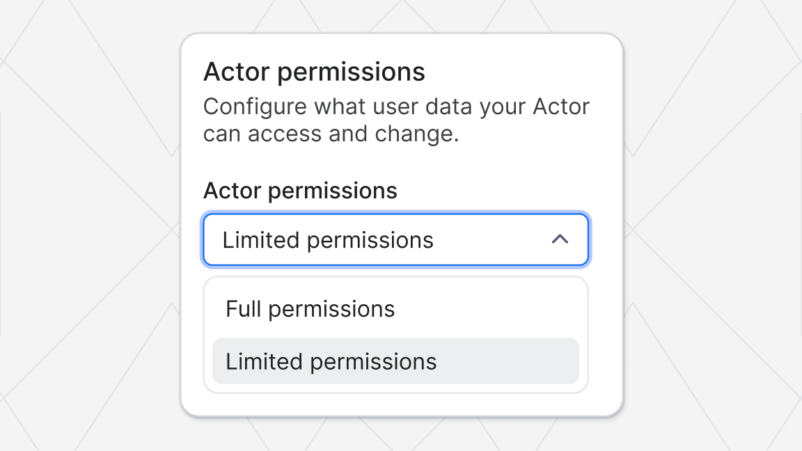 Actor permissions on Apify