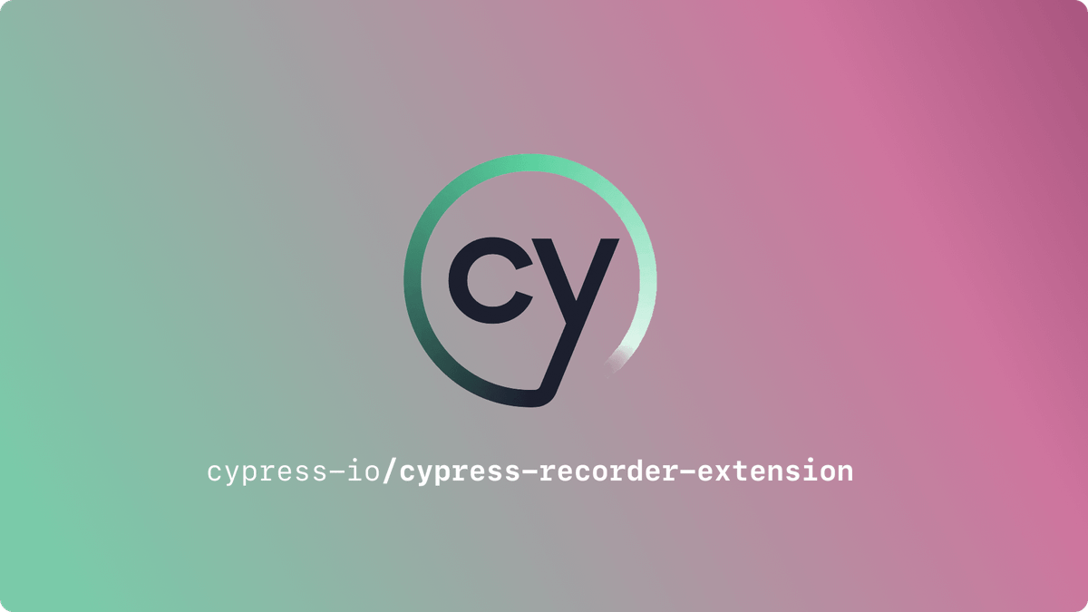 How to record a Cypress test using Cypress Recorder