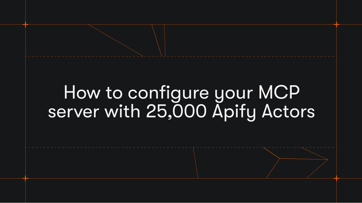 How to configure your MCP server with 25,000 Apify Actors