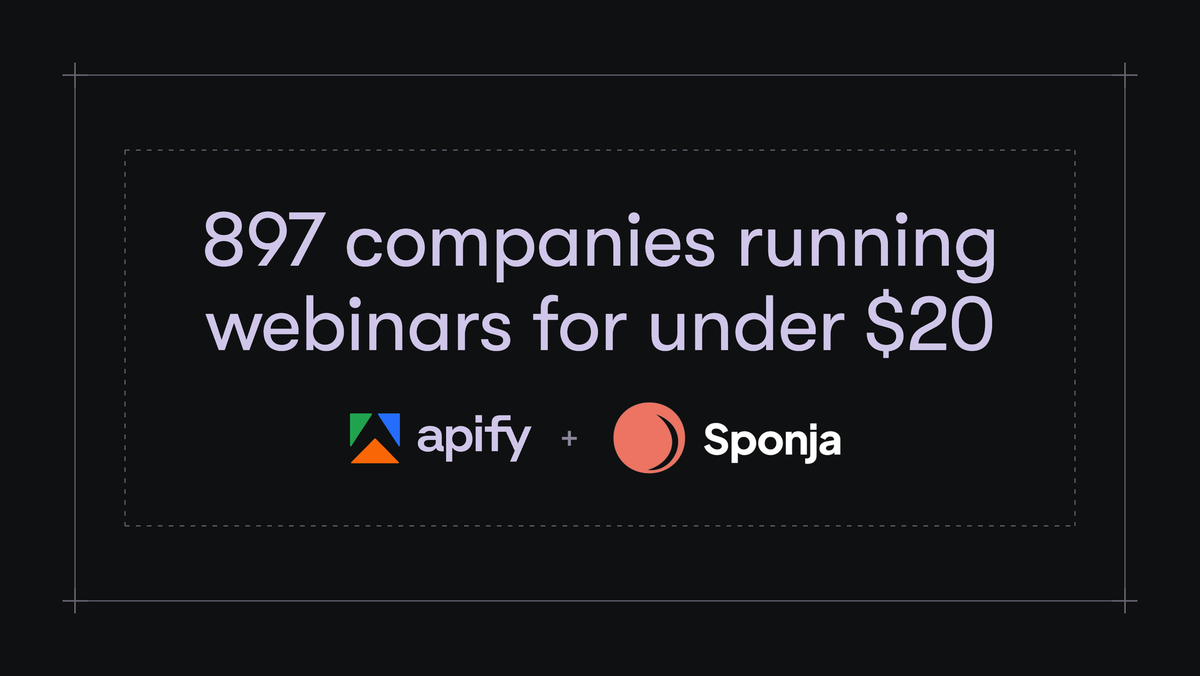 Feature image: How Sponja found 897 companies running webinars (and who runs them) for under $20