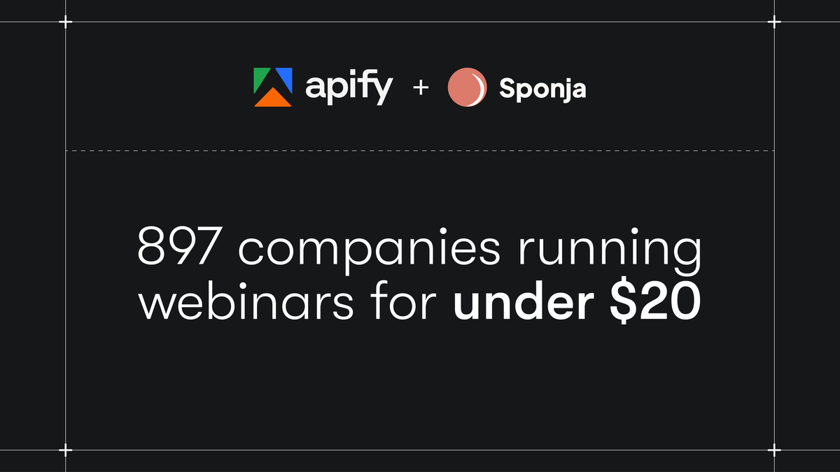 How Sponja found 897 companies running webinars (and who runs them) for under $20