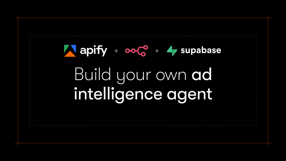 How to build an ad intelligence agent with Apify, n8n, and Supabase