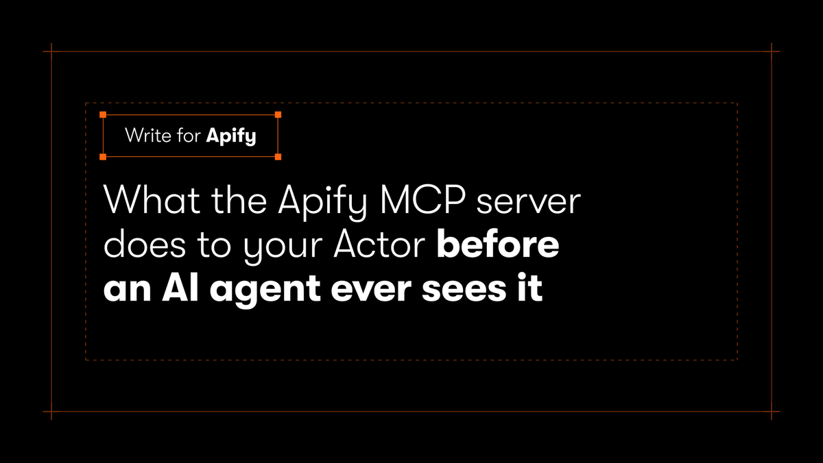 What the Apify MCP server does to your Actor before an AI agent ever sees it