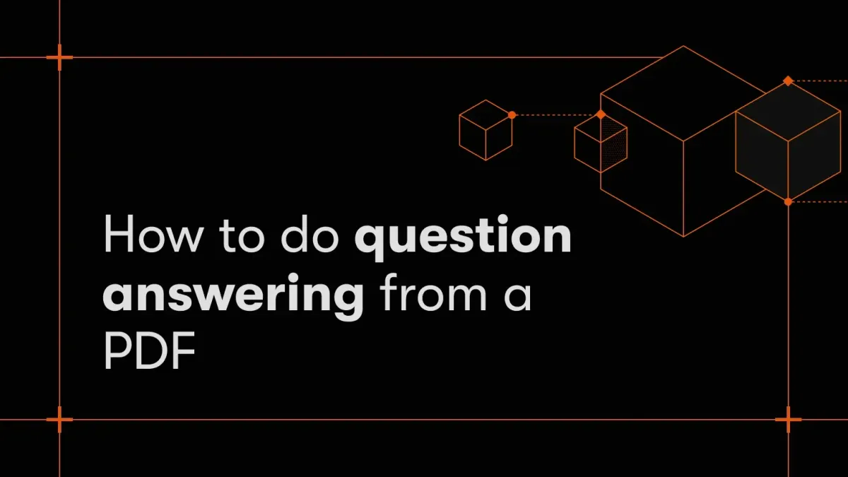 Question answering from a PDF
