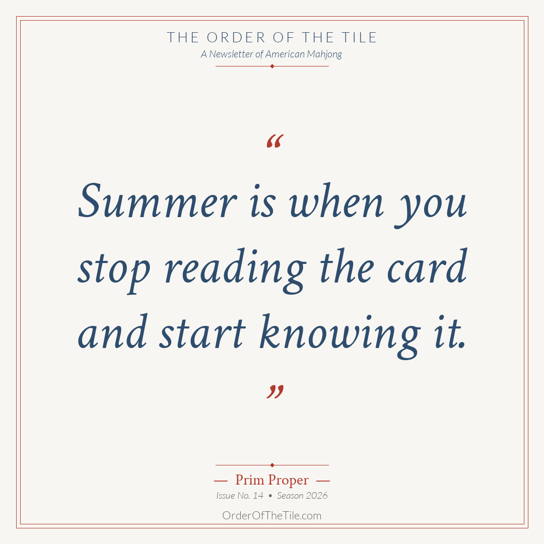 A quote card that says: "Summer is when you stop reading the card and start knowing it."