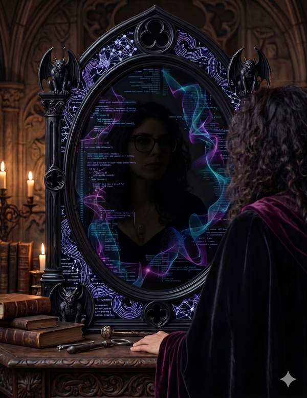 I built a mirror in the dark. Meet Estrellita.