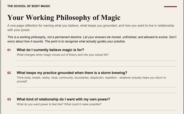 Your Working Philosophy of Magic (PDF)
