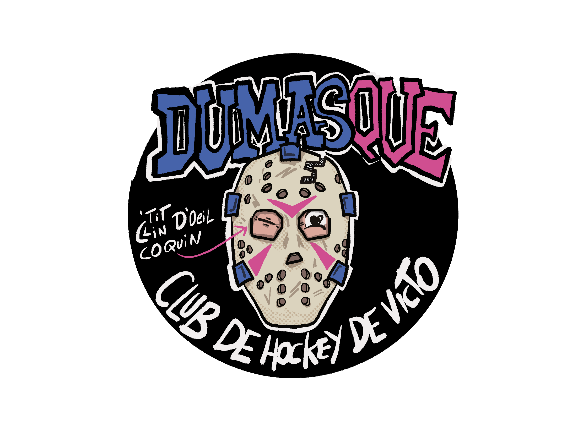 Logo pour une équipe de hockey inspiré de Dumas