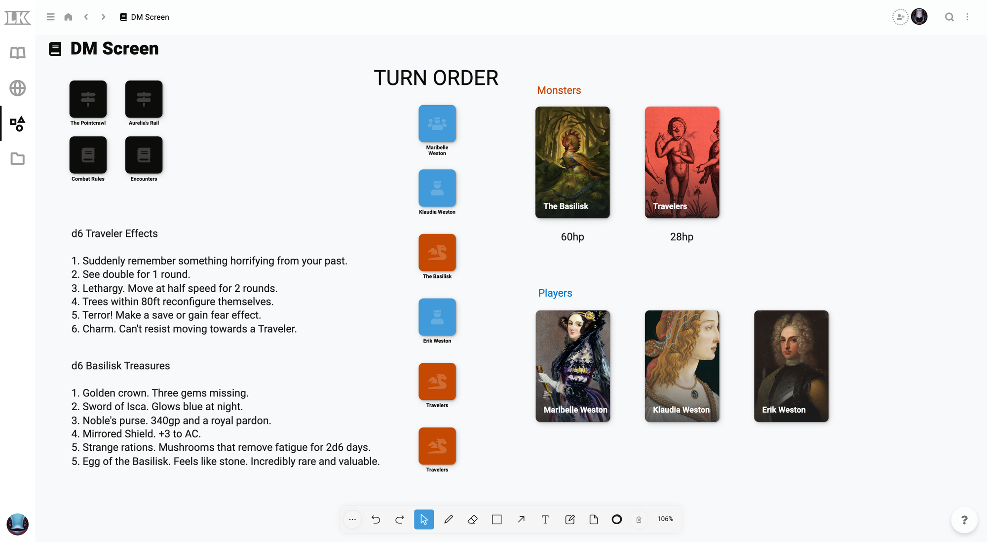 DM Screen app for Dungeons & Dragons.