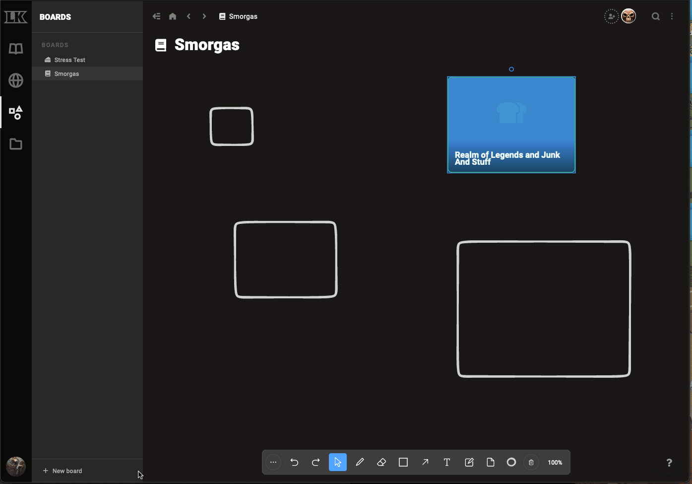 Multiplayer worldbuilding whiteboard cursors.