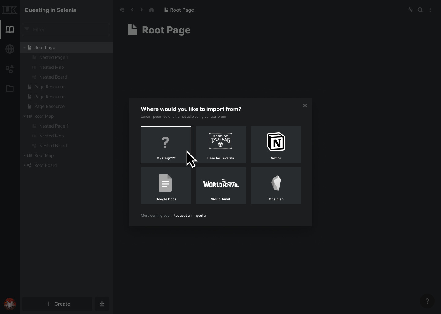 LegendKeeper importers.