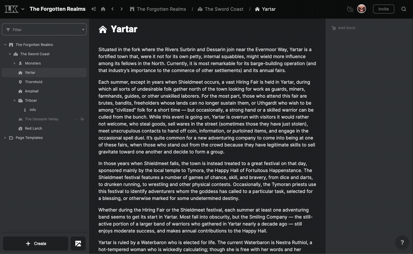 Dragging and dropping custom properties in LegendKeeper.