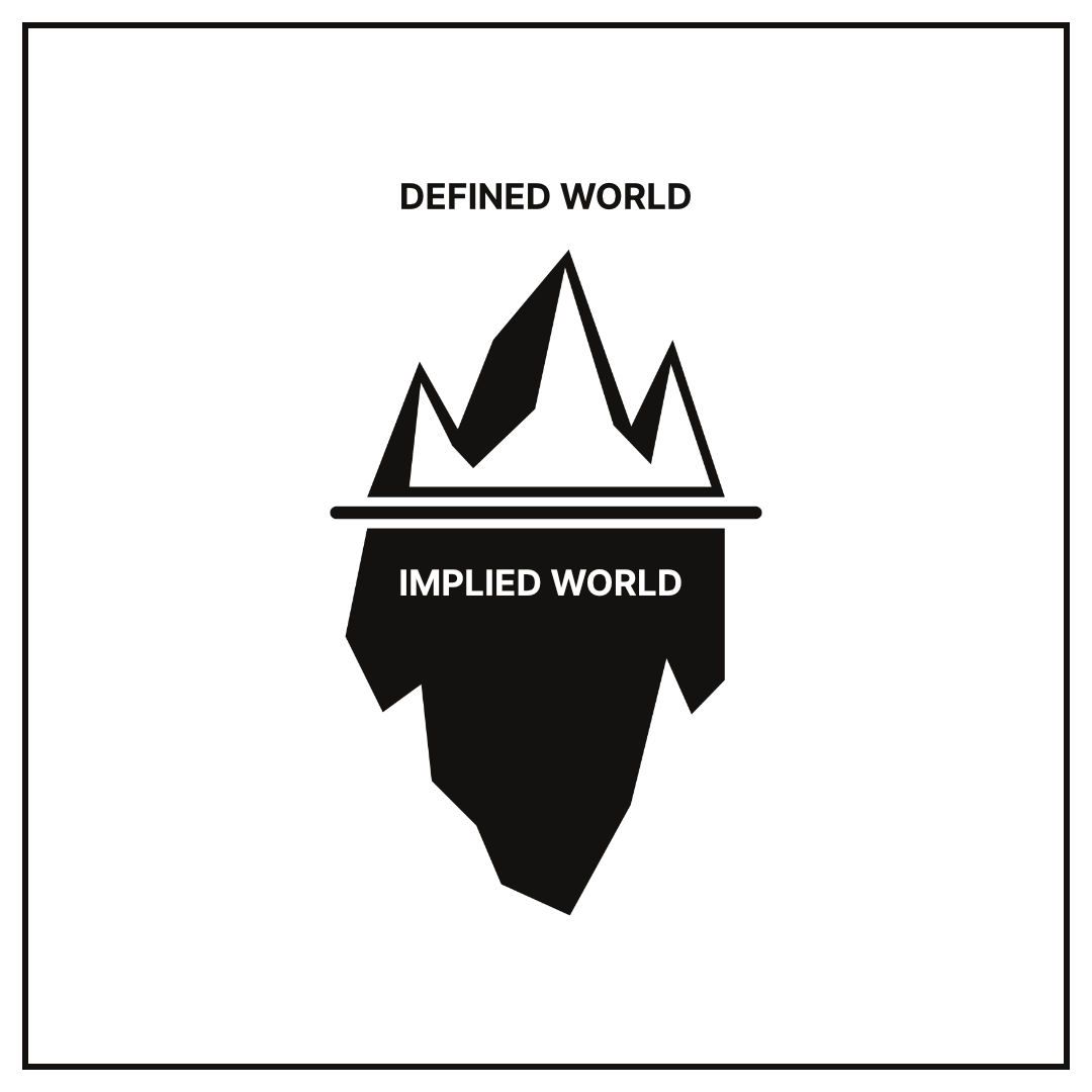 Sanderson's iceberg metaphor for worldbuilding.