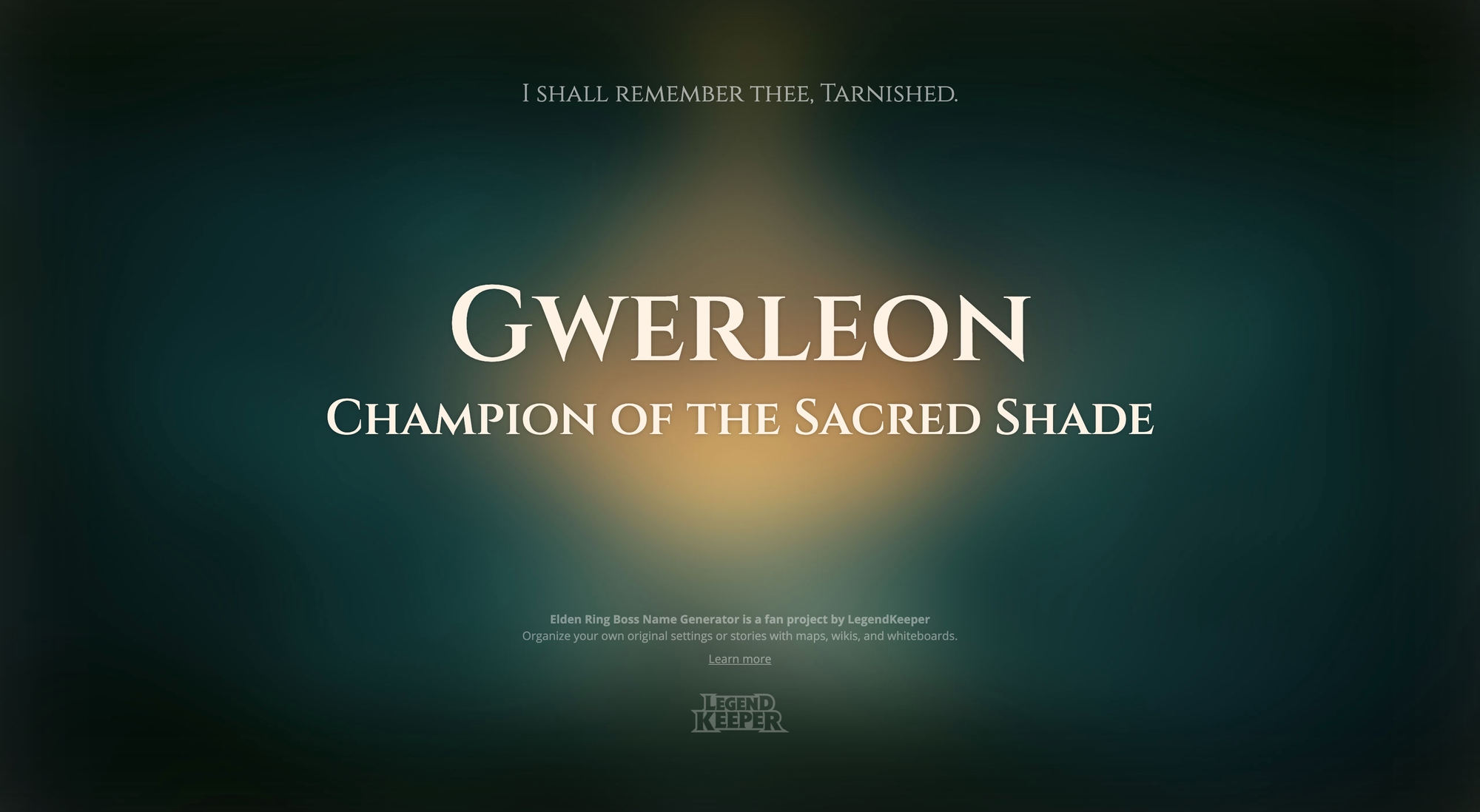 Elden Ring Boss Name Generator by LegendKeeper.