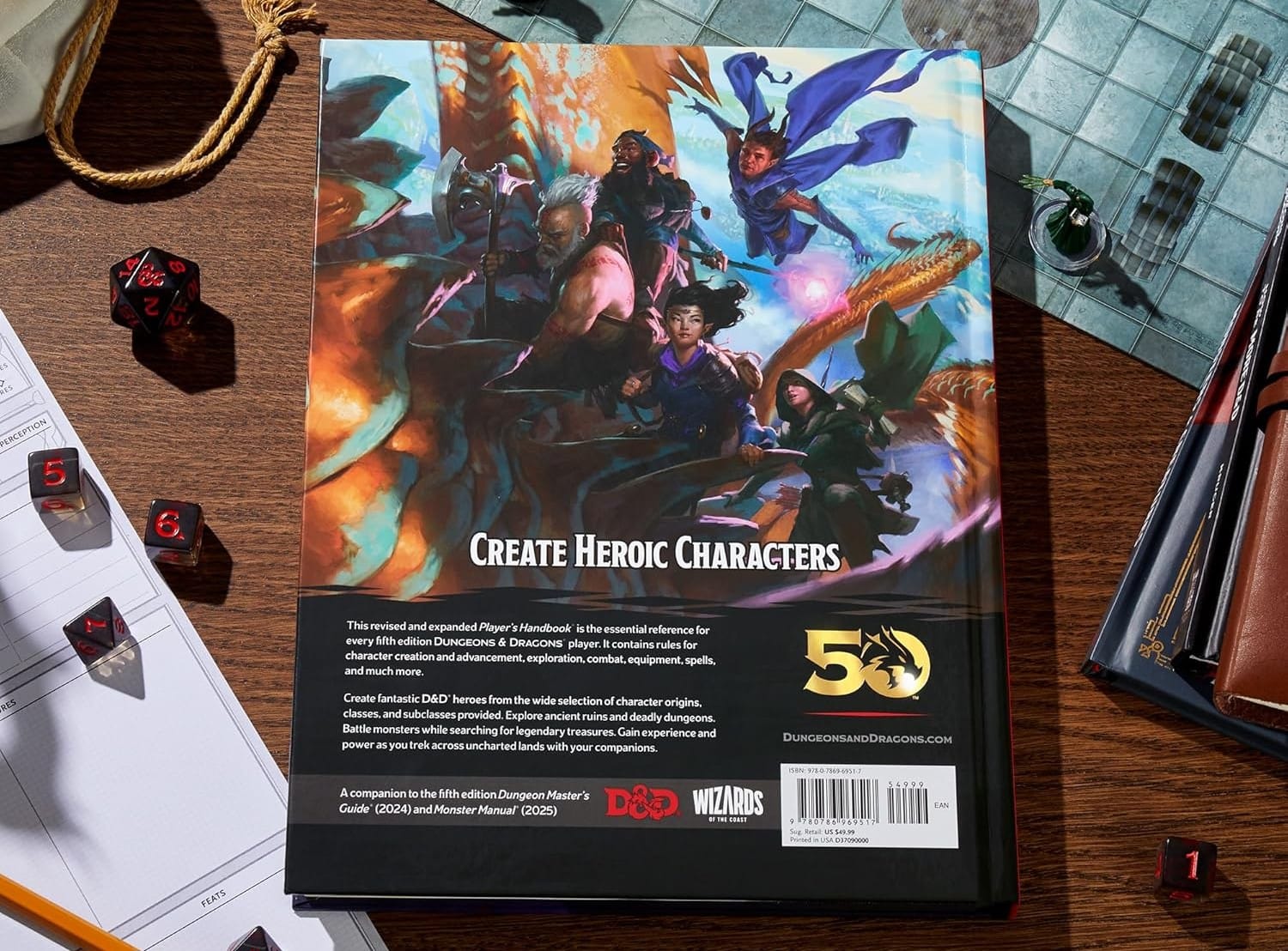 A photo of the inside of the Dungeons & Dragons 2024 Player's Handbook. 