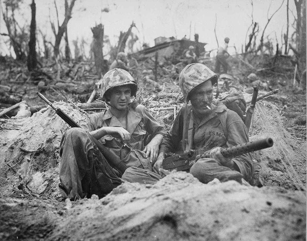 A photograph of soldiers taken during World War Two