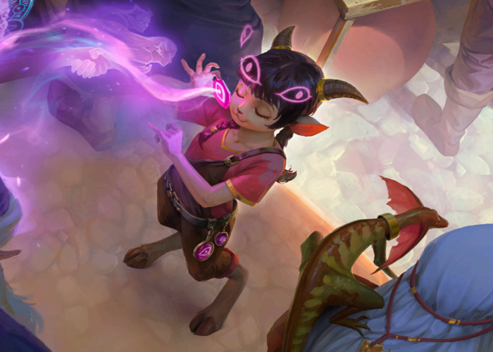 Artwork for Darrington Press that shows a faun performing magic.