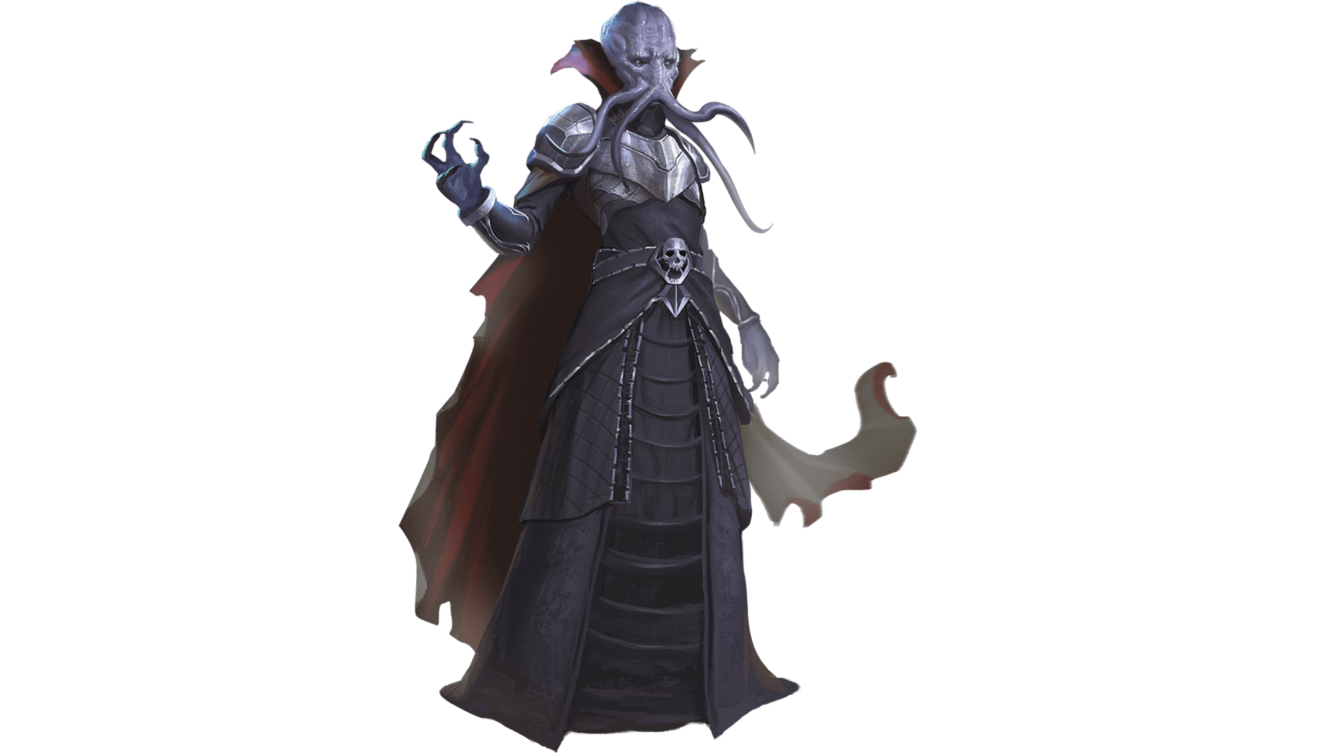 Artwork of a Mind Flayer for Dungeons & Dragons.