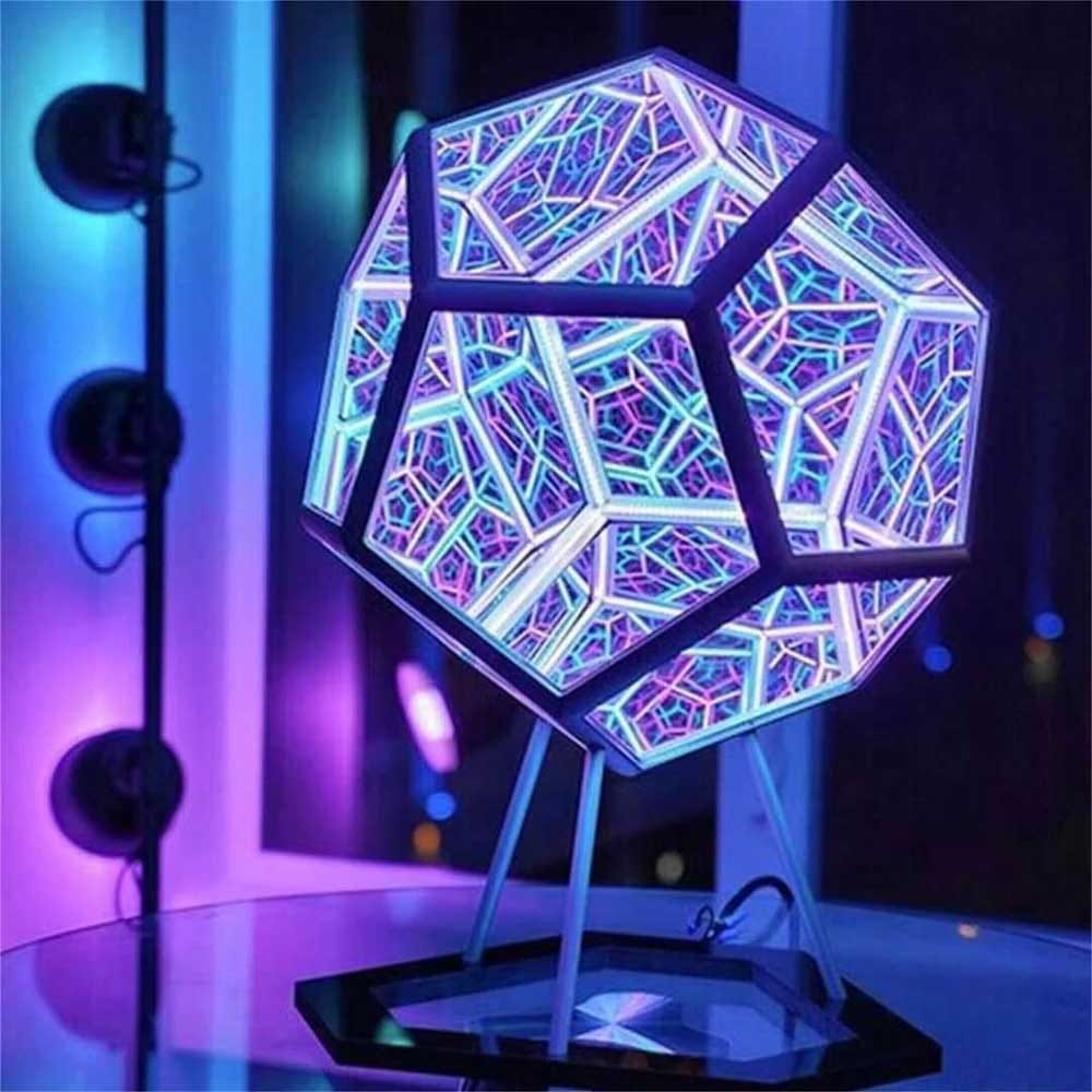3D Hyper Cube infinity mirror light with music sync and 258 effects — modern LED decor gift for men and gamers