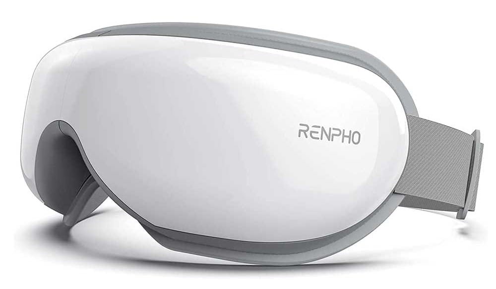 Heated Bluetooth eye mask with pressure massage and music — relaxing sleep aid and gift for new moms