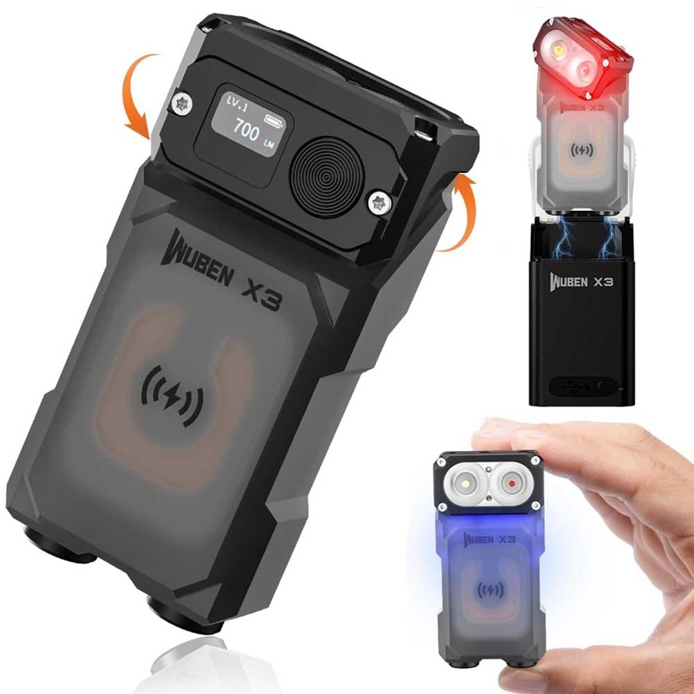 Compact keychain flashlight with rotating owl-style head — a bright and handy everyday gift Grandpa can carry anywhere