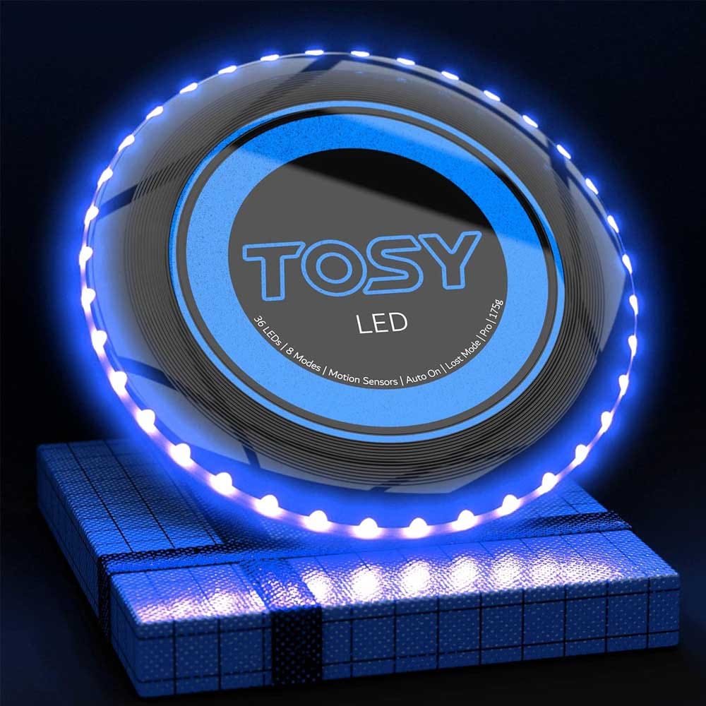 175g LED flying disc with motion sensor and smart brightness control — rechargeable light-up frisbee for night games and outdoor fun