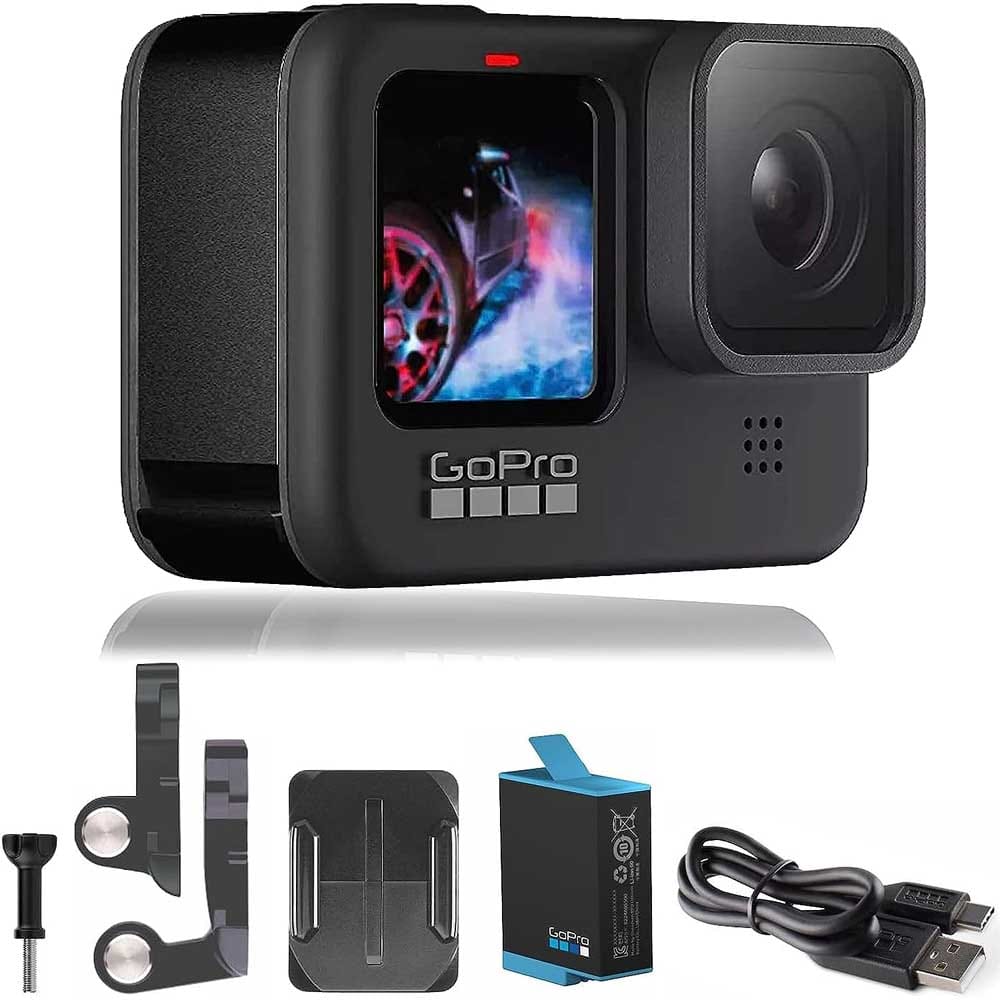 GoPro HERO9 Black action camera with 5K video, front and rear screens, and HyperSmooth 3.0 stabilization — perfect gift for adventurous teen girls