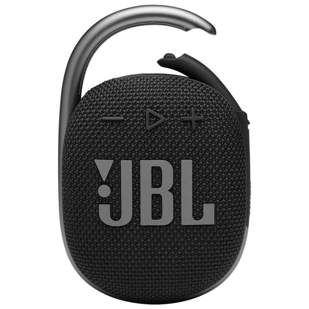 Compact JBL Clip 4 Bluetooth speaker with built-in carabiner — waterproof, portable sound system gift for girlfriends on the go