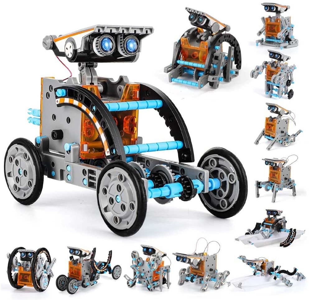 STEM solar robot kit for kids — 12-in-1 educational building set powered by sunlight for hands-on learning and creativity