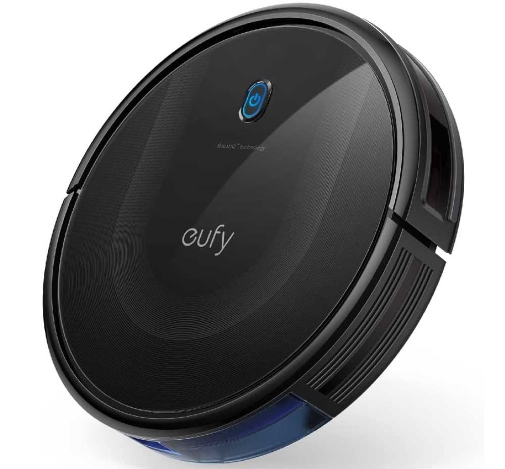 Slim, quiet robot vacuum with strong suction and smart sensors — thoughtful time-saving gift for new moms