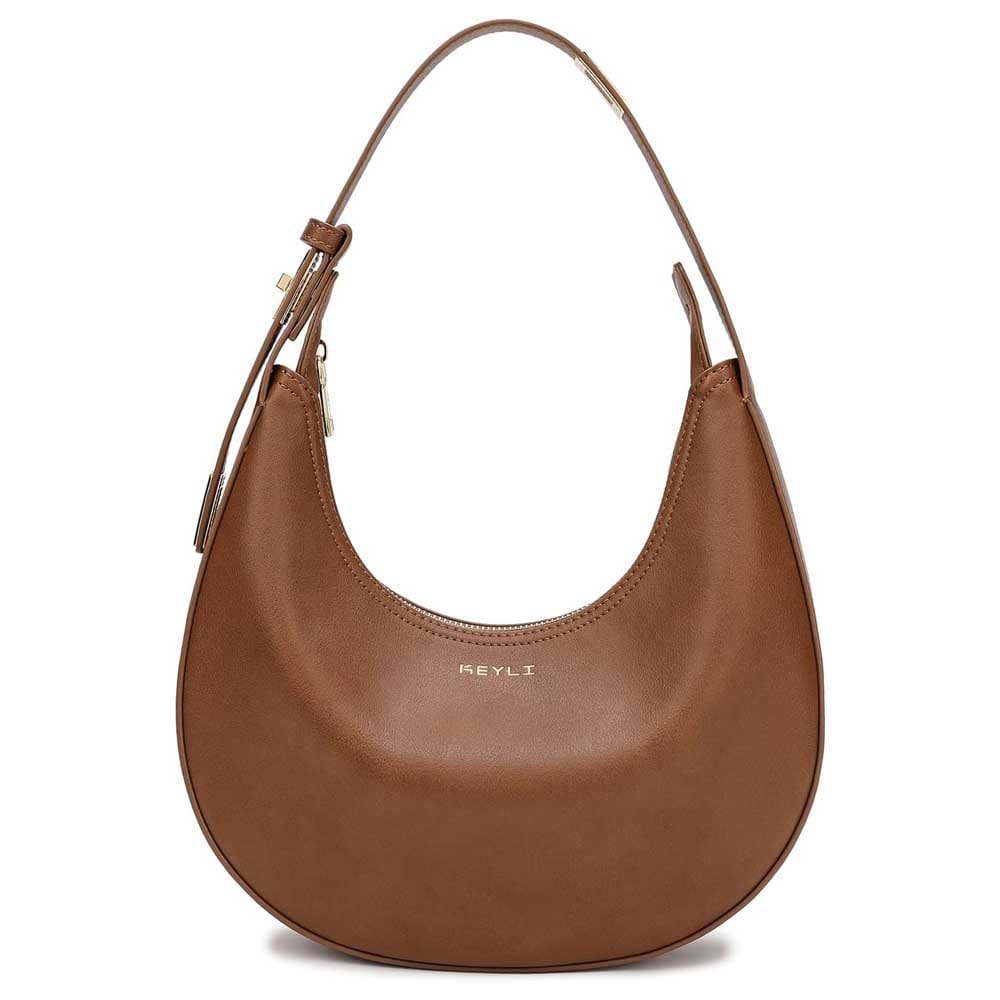 Chic faux leather shoulder bag with gold zippers and accessories — a fashionable, everyday birthday gift for moms