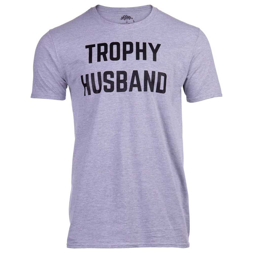 “Trophy Husband” graphic T-shirt made with soft ringspun cotton — funny and affectionate anniversary gift for husbands