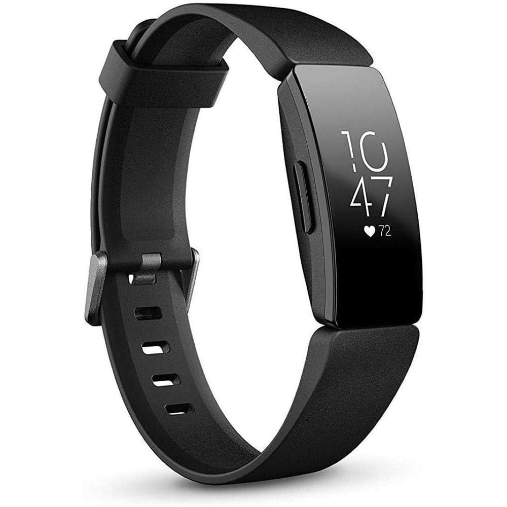 Fitbit Inspire HR fitness tracker in black — a sleek and smart gift for active dog walkers who want to track their health and activity