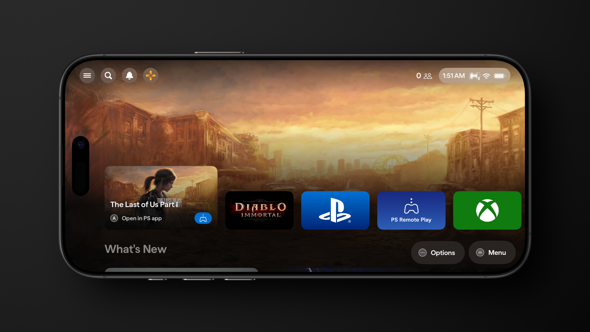 A screenshot of the Backbone app on iPhone