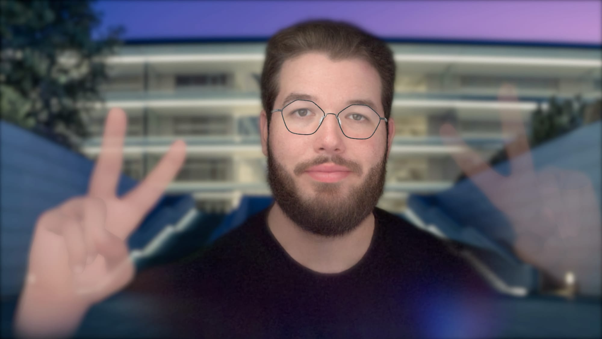 A screenshot taken from Apple Vision Pro showing a digital Persona