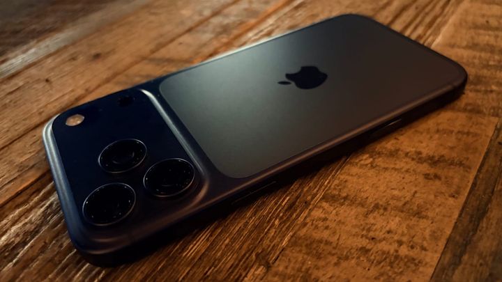 The Deep Blue iPhone 17 Pro Max on a table