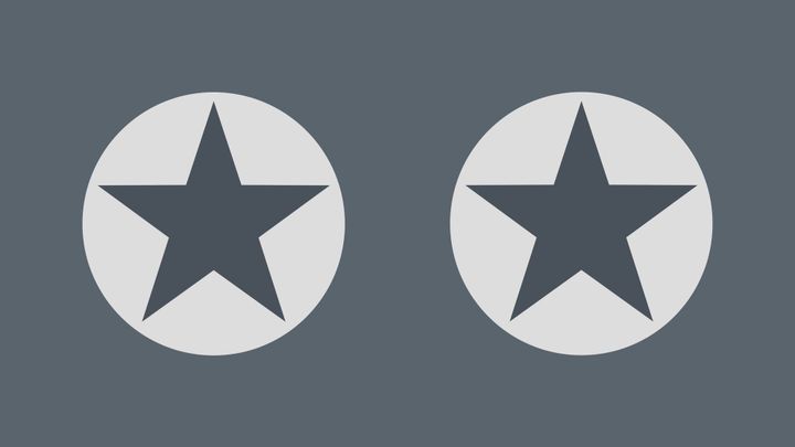 Two Daring Fireball logos featuring a gray star on a white circle background.