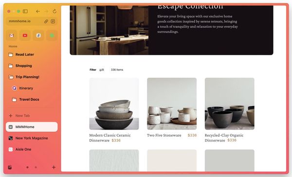 A screenshot of the Arc browser