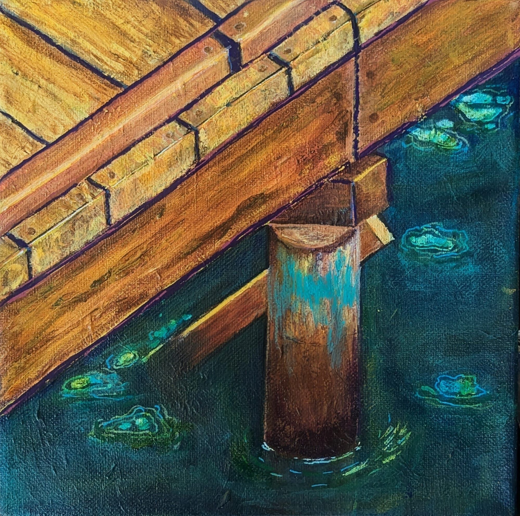 Mt Baker dock, 8"x 8" $90