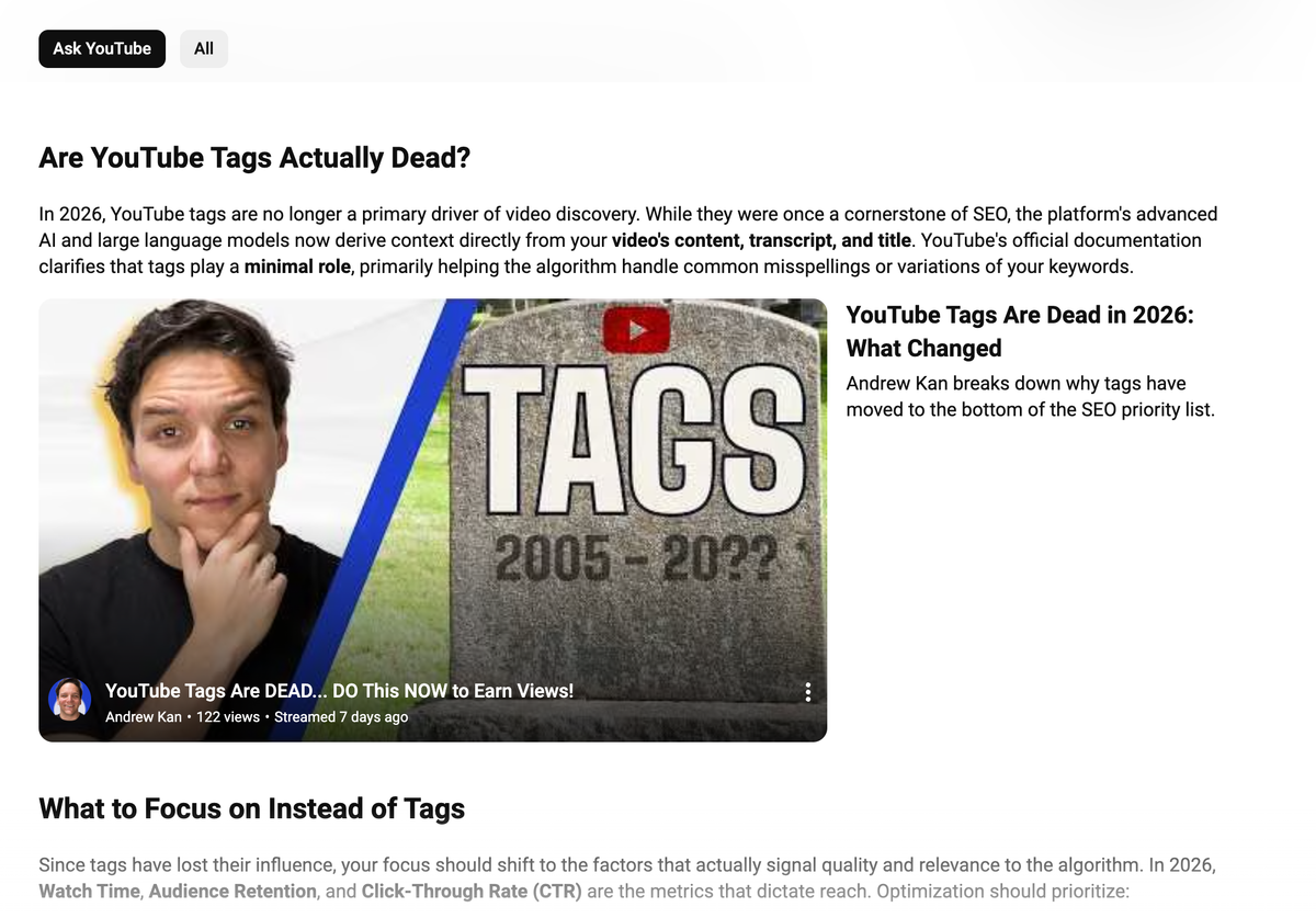 Ask YouTube Explained: What YouTube's New AI Search Means for Your Channel