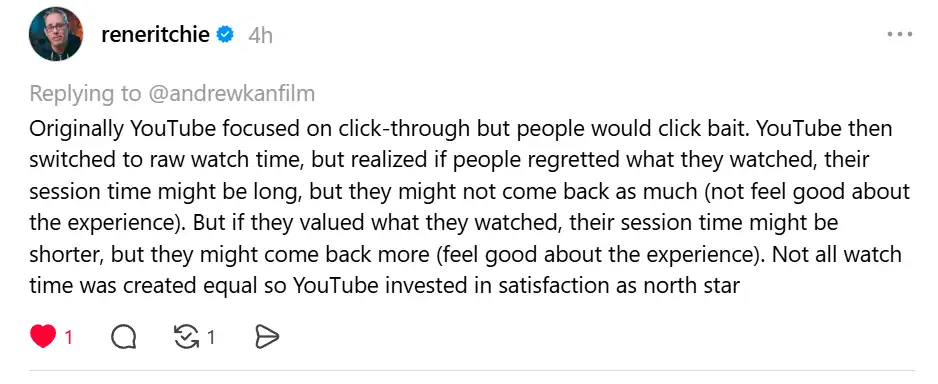 How the YouTube Algorithm Works Now: Watch Time Is Out, Satisfaction Is In