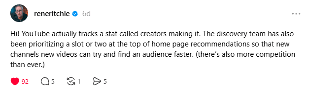 YouTube Prioritizes New Channels in Home Page Recommendations. Here Is What That Actually Means for Creators.