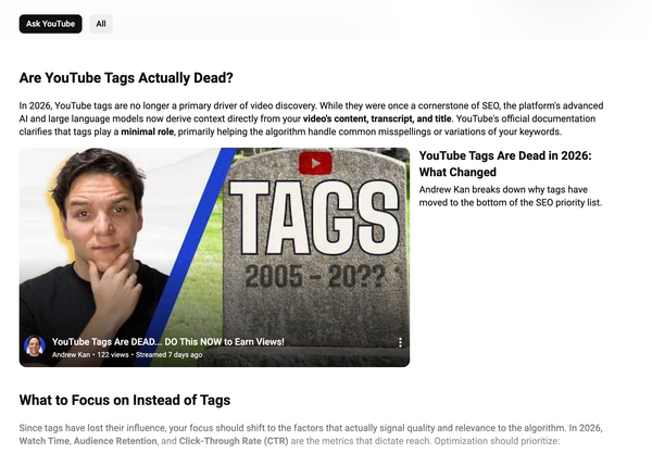 Ask YouTube Explained: What YouTube's New AI Search Means for Your Channel