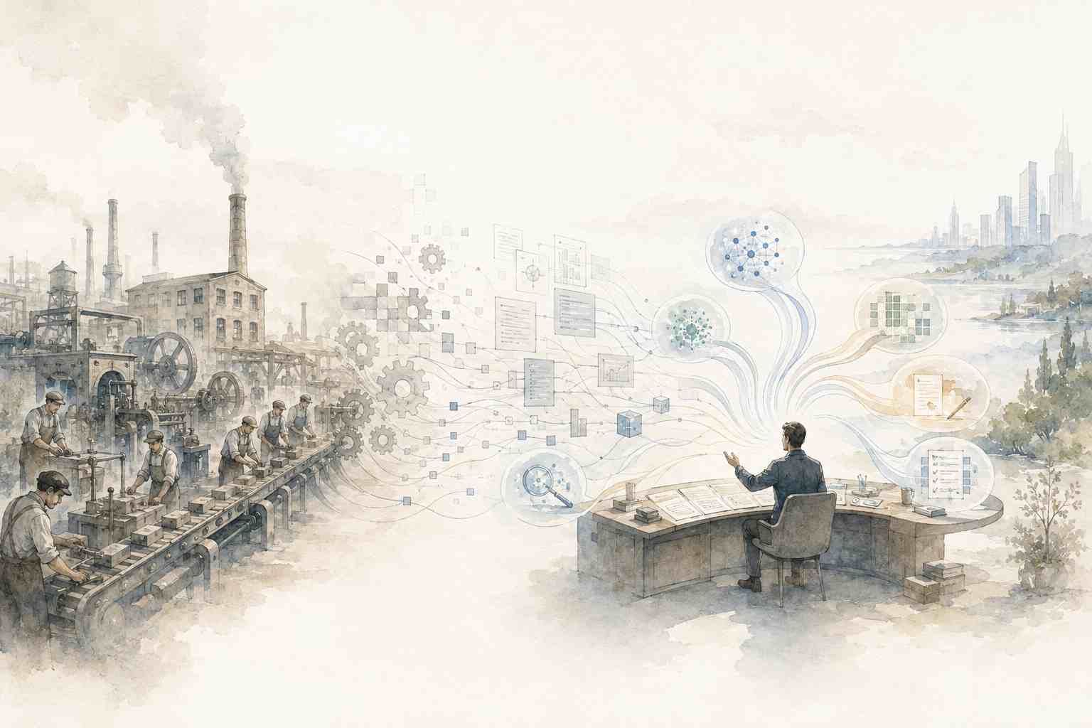 Après l'industrialisation du travail manuel, voici l'industrialisation du travail intellectuel.