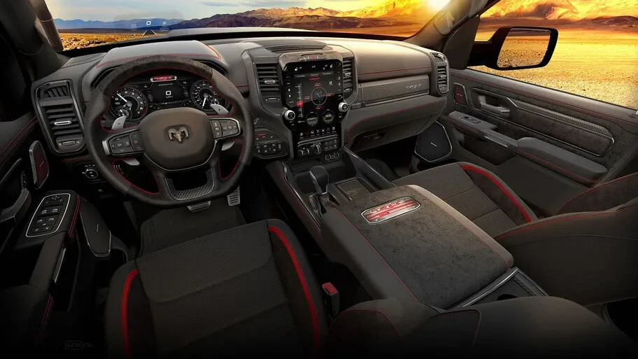 Interior delantero del Dodge Ram TRX 2021